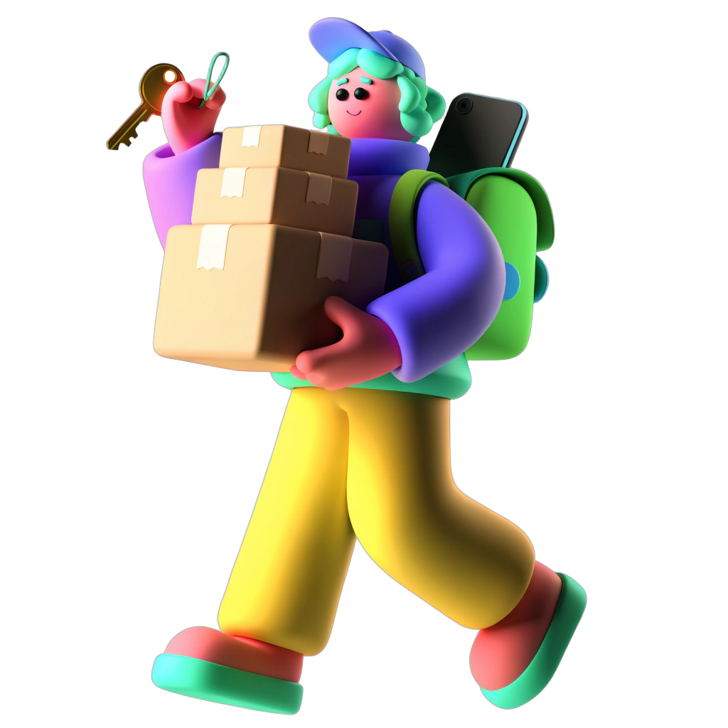 3D Character Moving Boxes